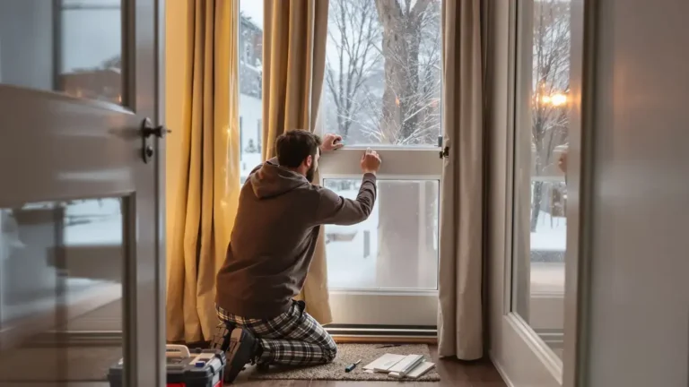 De isolatie van de voordeur verbeteren om de warmte binnen te houden